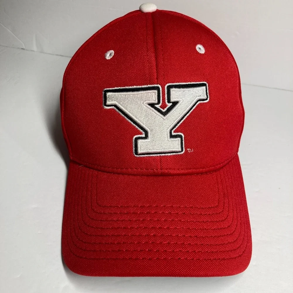 Youngstown State University Penguins Cap Hat Adult Fitted 6 7/8  Red Embroidered